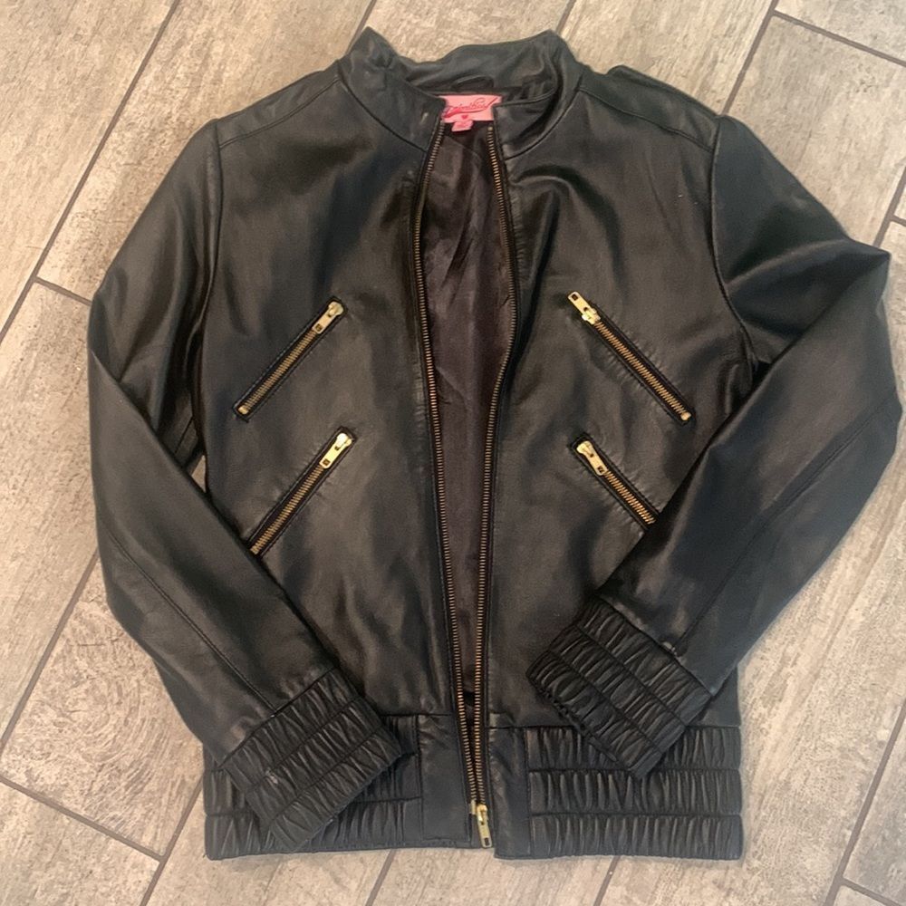 NWOT PRIORITIES VTG Genuine Leather Moto Jacket 🏍️